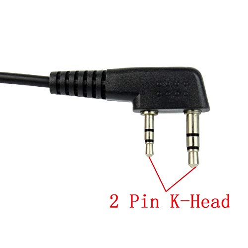 image for Retevis 2 Pin Throat Mic Walkie Talkie Earpiece Covert Acoustic Tube F