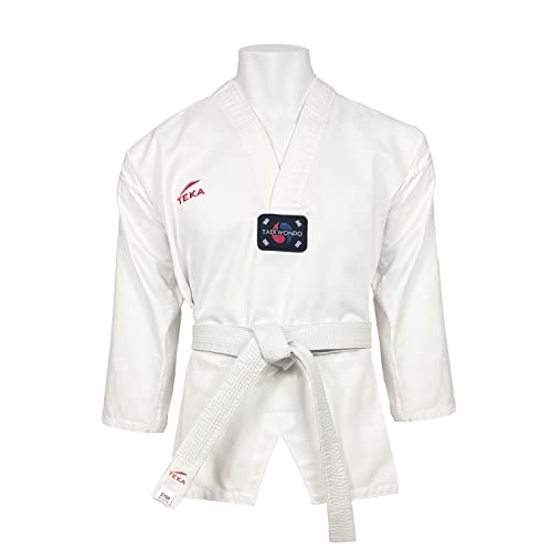 Image of TKD Taekwondo Dobok Gi Kimono with Belt 8 oz Dojo Uniform Sizes 00-6
