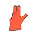 B Baosity Three-Finger Billiard Glove for Cue Sports, Black and Orange, Set of 4