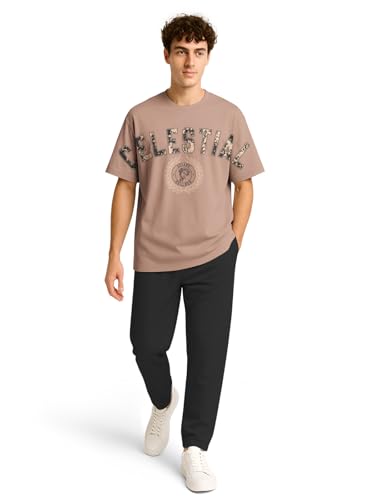 Image of BULLMER Trendy Co-ords with Oversized T-Shirt & Pants Clothing Set for Men | Cotton Blend Cord Set for Men