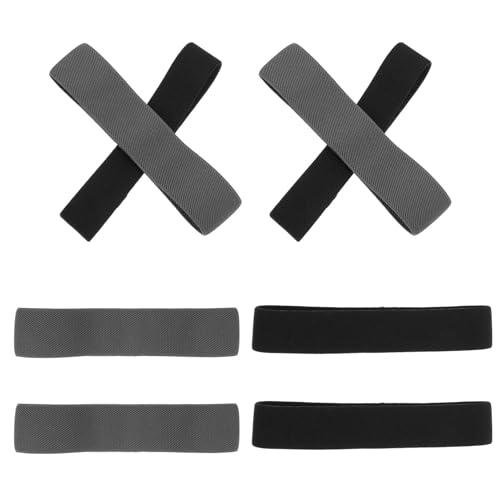 Mikinona 8 Correas Elásticas para Fiambrera Escolar y Caja Bento Ajuste Seguro Colores Negro y Gris Tamaño 25X300Mm y 32X340Mm Paquete de 8 Unidades Adecuado para Oficina Camping y