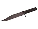 Herbertz Survival-Messer Stahl AISI 420 Rückensäge beschichtet Alu-Hohlgriff Scheide Zubehör, blau, M