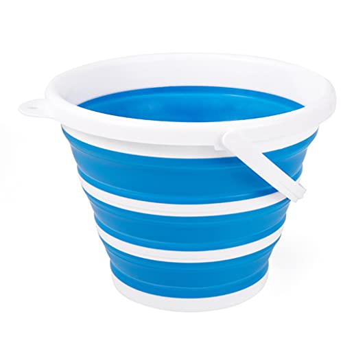 Cubo plegable de silicona plegable para ahorrar espacio, para camping, viajes, pesca
