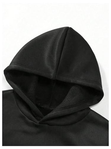 Men's Oversized Hoodie Letter Graphic Long Sleeve Hooded Sweatshirts Drop Shoulder Pullover Tops4