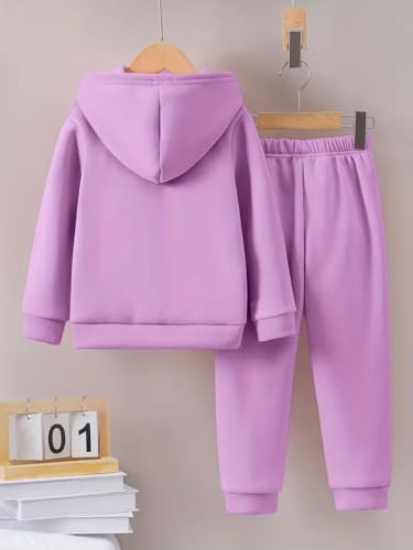 Image of Trendy Co-Ord Set with Hoodie Sweatshirt & Pant for Girls | Winter Cord Set for Kids | Girls Casual Wear Clothing Set