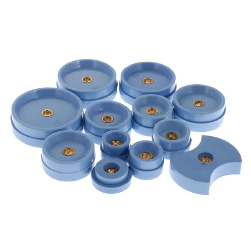 ZEZEFUFU(ゼフフ) 12個 時計ダイス 腕時計プレスセット バックケース クローザー クリスタルガラス フィッティング 時計メーカーツール, ブルー, 1点。