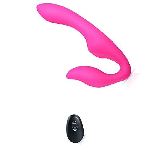 Pink 7 Frequencies and 9 Modes Strapless Strap On Dîllo for Couples V-Î-Brâting Silicone Lesbian Ŝéx Products for Women Strapless Multifunction Harness for Strap On Lesbian LIMINLEI