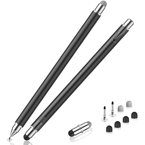 Stylus Pen for Touchscreen, 3 in 1 Magnetic Stylus Pens 2Pcs High Sensitivity & Precision Stylus Pencil for Apple iPad iPhone Sumsung Fire HD Tablets All Universal Touchscreen Devices Cover