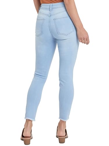 Royalty For Me Womens Women's High Rise Skinny Ankle Jean with Double Frayed Hem Sustainable3