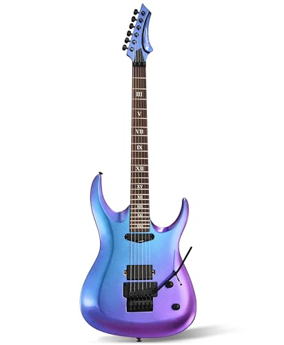 Leo Jaymz Tsunami Electric Guitar Mahogany Body & Roasted Maple Neck, HH Pickups with Rail,...