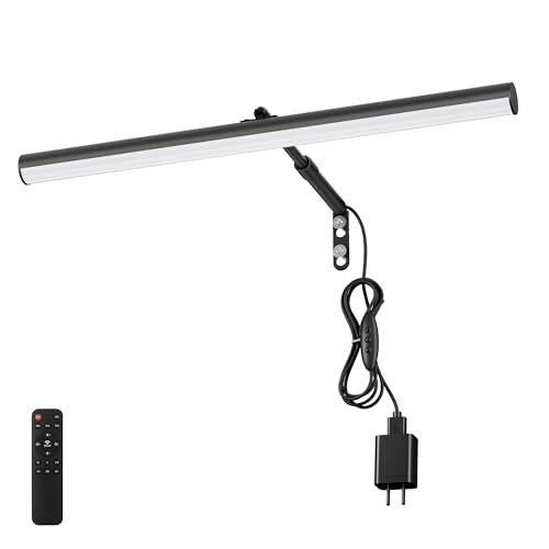 Coinmit 5W Plug in Picture Lights for Wall 16 Adjustable LED Picture Light Art Light with Remote Control 3CCT Dimmable Art Wall Light for Picture Display Frame Dartboard Art Work (Black)