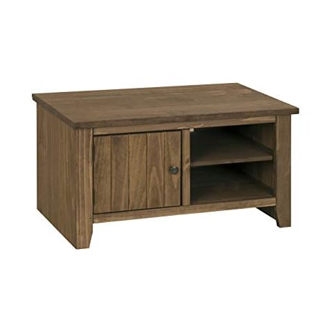 Havana Dark Pine 1 Door TV Cabinet with Aztec Wax Finish Cover
