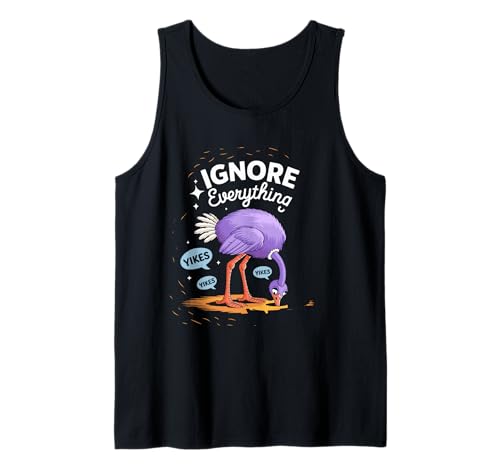 Ignorar Todo el Humor sarcástico Camiseta sin Mangas