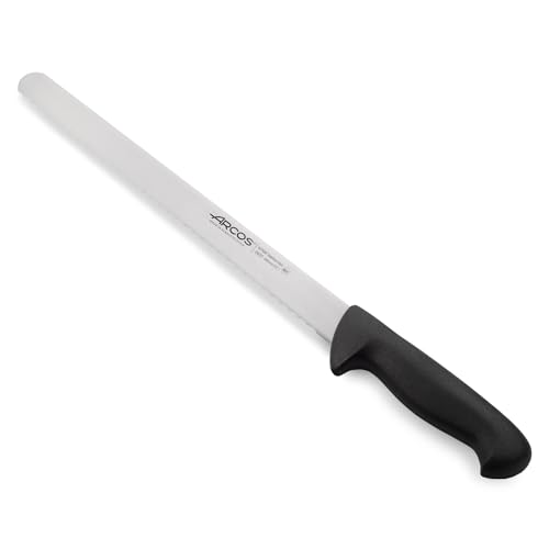 Arcos Serie 2900 - Cuchillo Pastelero Flexible - Hoja Serrada de Acero Inoxidable NITRUM de 300 mm - Mango inyectado en Polipropileno Color negro