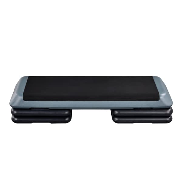 Abician Step d'aérobic Réglable en Hauteur, Step de Fitness à 3 Couches Détachables, Charge Max. 250kg, Entraînement Cardio, Domicile, Gym, Bureau