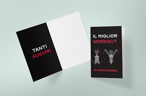 Studio Supernova - Biglietto d'auguri in cartoncino - Workout - BA37