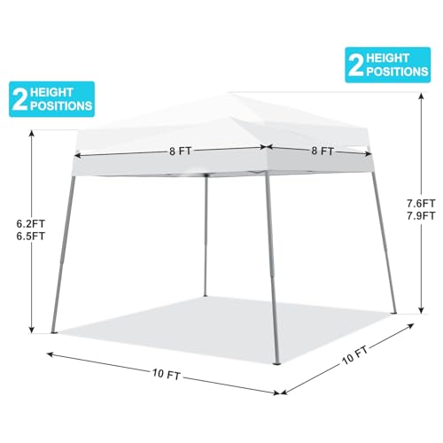 image for Oneofics Canopy Tent, 10X10 FT Pop Up Canopy Outdoor Instant Tent Slan