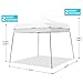 Oneofics Canopy Tent, 10X10 FT Pop Up Canopy Outdoor Instant Tent Slant Legs with Carrying Bag, Portable Gazebo Shelter for Patio Deck Garden and Beach - 8X8 FT Canopy Cover (White)