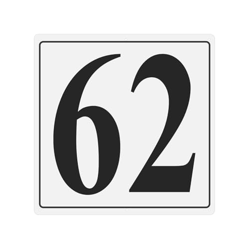 Plaque numérotée métallique 62 panneau de parking extérieur étanche PATIKIL