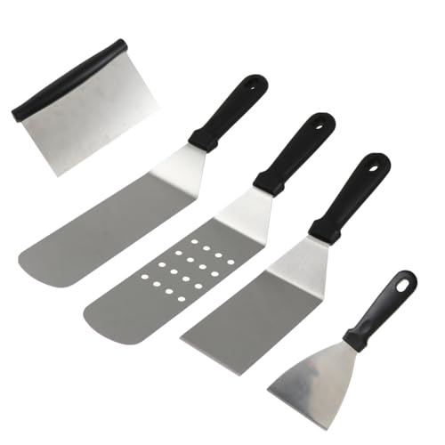 CIYODO Pizza Shovel Set 5 Piece Stainless Steel Baking Tools Handles for Oven Outdoor Use