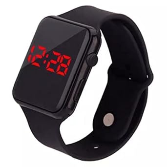 Friedrich Square Dial Digital Black Watch for Kids, Boys & Girls