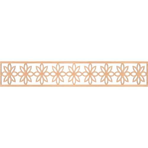 46 5/8"W x 8"H x 1/4"T Daisy Fretwork Moulding, Hickory
