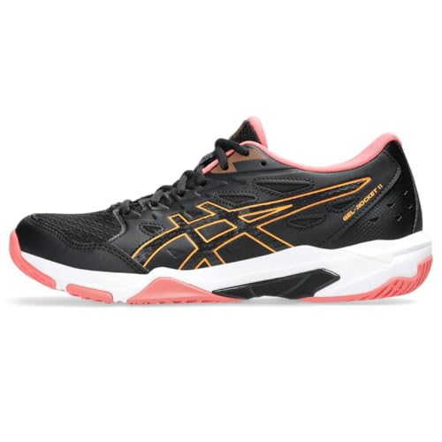 ASICS Women's Gel-Rocket 11 Volleyball Shoes, 11, Black/Orange POP