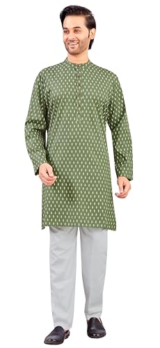 Image of Studio Shringaar Men's Cotton Relaxed Fit Straight Kurta