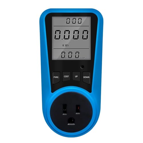 Digital Ammeter AC 230V Power Meter Voltmeter Time Watt Power Energy Tester 50Hz Socket Analyzer(US Wihout Backlight)