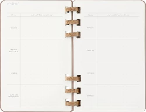 Moleskine Life Planner 2026, Agenda Settimanale e Mensile Spiral 12 Mesi, Copertina Rigida e Chiusura Elastica, Colore Almond, Formato Large 13x21 cm - immagine 9