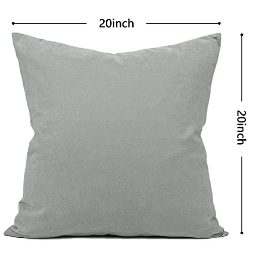 Nymphia Throw Pillow Covers 20X20 Set Of 4, Neutral Decorative Pillow Covers, Soft Solid Square Cushion Cases For Couch Sofa Bedroom #TOP6