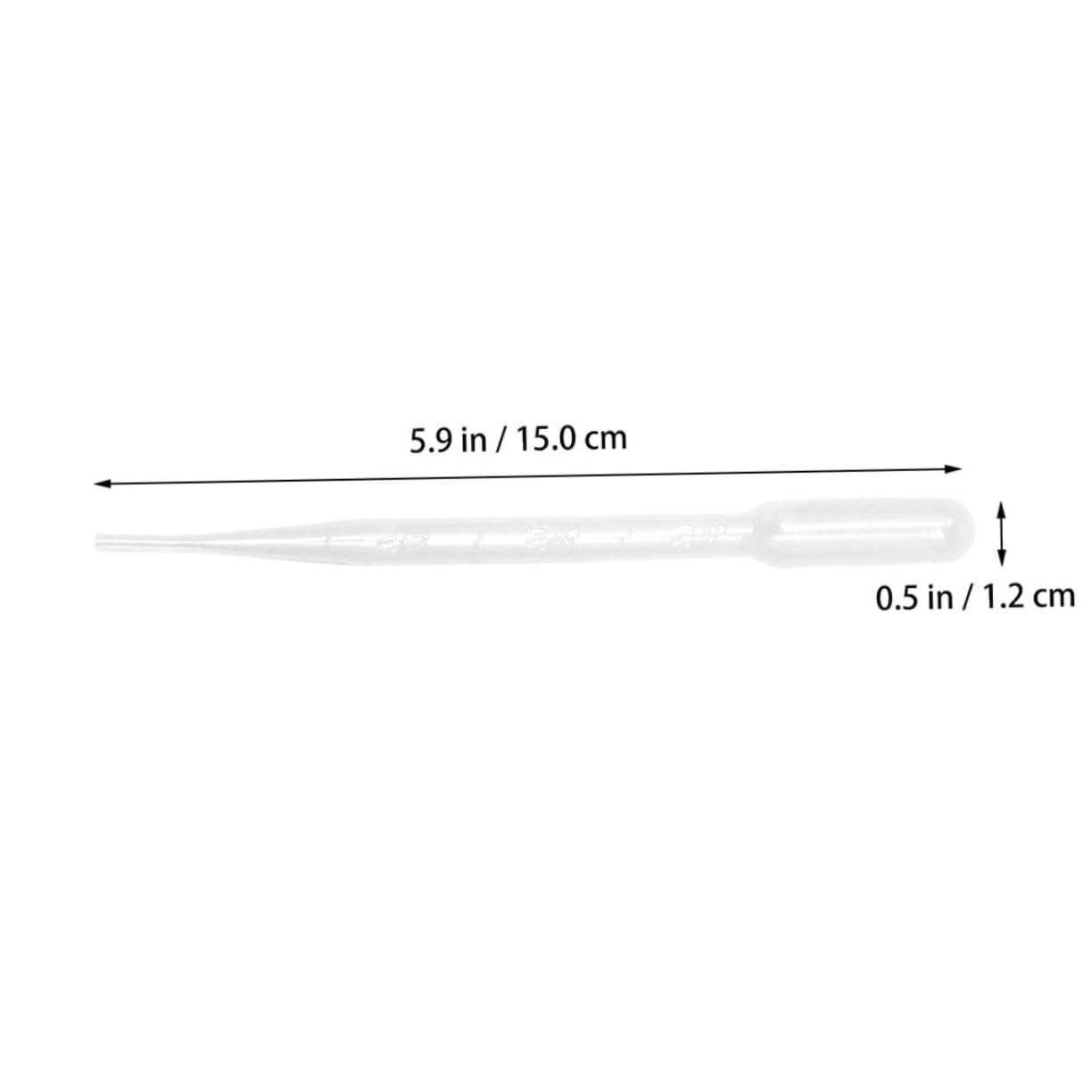 KICHOUSE 300pcs Dropper Ransferring Essential Funnels Clear Straw Pipette Graduated Tube Plastic Transparent