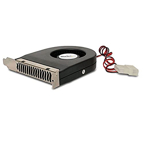 StarTech.com Expansion Slot Rear Exhaust Cooling Fan with LP4 Connector FANCASE (Black)