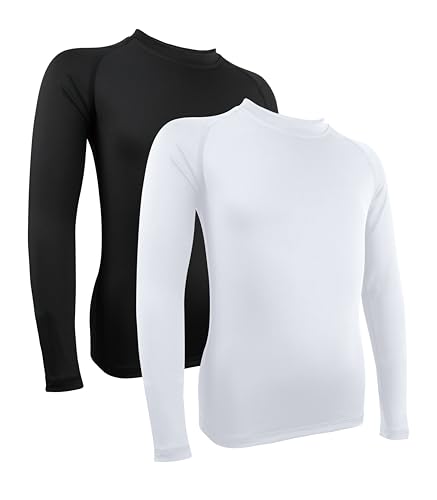Boys' Girls' Compression Shirt Long Sleeve Moisture Wicking Sports Baselayer for Youth Football Baseball2