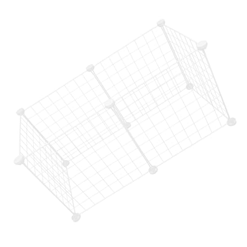 Hemobllo Parque para Mascotas Metálico de Reja Aislante para Perros y Gatos de Resistente Diseño Personalizable y Almacenamiento Color Blanco sin Puerta Color Aleatorio Color Aleatorio