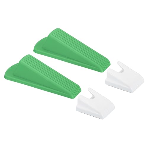 PATIKIL 2 Pcs Door Stoppers, Door Stop Doorstop Rubber Door Stopper Wedge Large Door Wedge Sturdy with Storage Box for Bottom of Door Floor Inside, Green