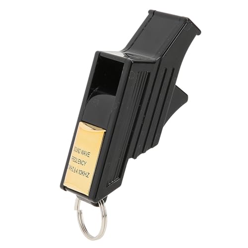 Silbato deportivo plástico negro y dorado miniatura 6