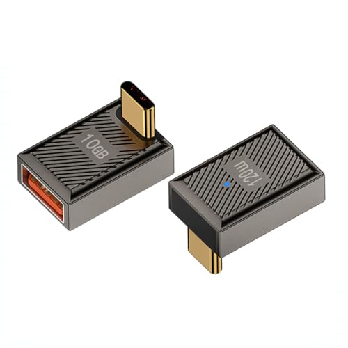 Convertisseur Type C vers USB 3.0 Lot de 2 Adaptateurs OTG 10 Gbit/s 120W