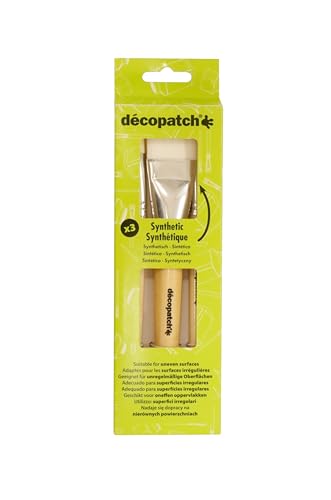 Décopatch PACKPCSOIEO - 1 confezione da 3 pennelli di seta (larghezza: 1x3 cm et 2x1 cm)