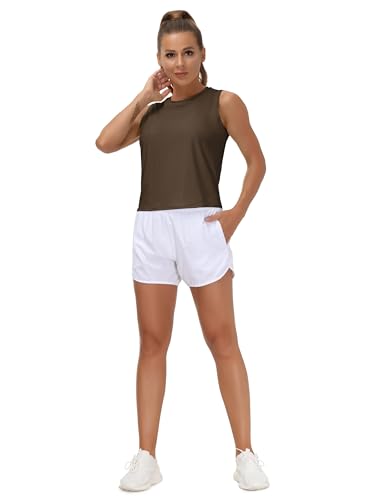 Image of THE GYM PEOPLE Women's Workout Tops in Ice Silk Quick Dry Sleeveless