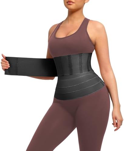 FeelinGirl Waist Trainer for Women Tummy Control Trimmer Belt Waist Cincher Bandage Wrap Plus Size Body Shaper