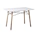 EGGREE Tavolo da Pranzo Moderno di Design Tavolo Cucina Rettangolare in Legno Scandinavo,110x70x72cm Bianco