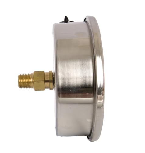 Manomètre de pression d'huile boîtier acier inoxydable durable 1/4 NPT - 3