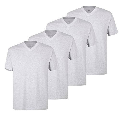 T-shirts col en V noir Götzburg Basic Line en lot de 4 pièces confortables de taille M à 2XL