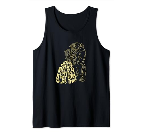 Débardeur La Belle et la Bête Disney imprimé True Love pour femme en coton