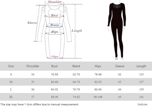 Rongseng Jumpsuit Damen Langarm Rundhalsausschnitt Sport Jumpsuit Lang Eng Stretch Einteiler Bodycon Yoga Bodysuit Overall Nahtloser One Piece Workout Playsuits Sportanzug Trainingsanzug Club Outfit