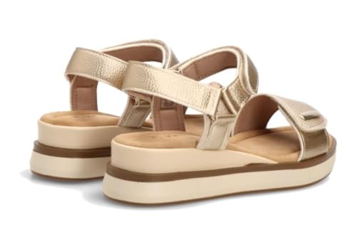 Sandalia deportiva Etika by ARMONY oro con cierre ajustable de mujer 4