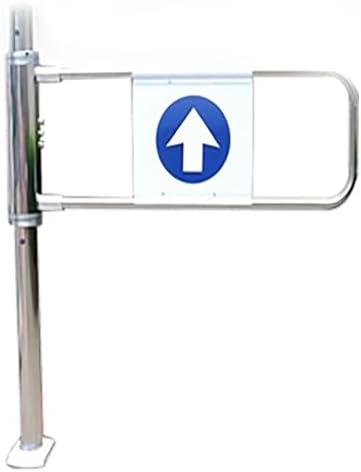 Automatic Metal Swing Gate for Supermarket Entrance - Spring-Loaded Security Barrier for Stores, Libraries & Parks, One-Way Safety Closure, 100x100cm - Right Swinging Design, Durable & Reliable