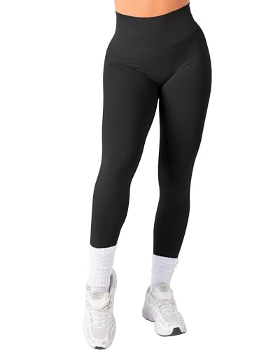 TAYOEA Scrunch Leggings Damen Push Up Sport Leggings High Waist Gym Leggings Seamless Boom Booty Leggings Blickdicht Shape Sporthose für Yoga Fitness Schwarz,S TAYOEA Scrunch Leggings Damen Push Up Sport Leggings High Waist Gym Leggings Seamless Boom Booty Leggings Blickdicht Shape Sporthose für Yoga Fitness Schwarz,S