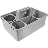 PAMINGONO Cesta para Artículos de Limpieza de Plástico Asa 1 Unidad Compartimentos para Organización Multiusos Hogar y Hotel Contenedor Ligero y Portátil para Almacenaje